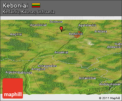 Satellite Panoramic Map of Kėboniai