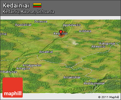 Satellite Panoramic Map of Kėdainiai
