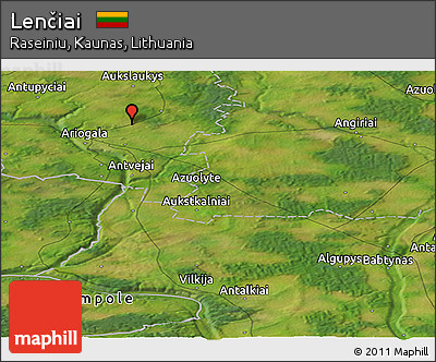 Satellite Panoramic Map of Lenčiai