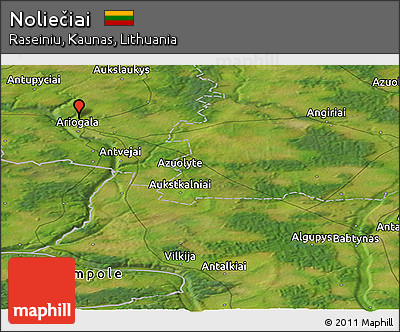 Satellite Panoramic Map of Noliečiai