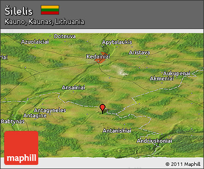 Satellite Panoramic Map of Šilelis