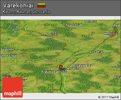 Satellite Panoramic Map of Varekoniai