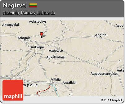 Shaded Relief Panoramic Map of Negirva