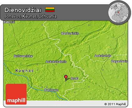 Physical 3D Map of Dienovidžiai