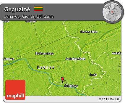 Physical 3D Map of Gegužinė