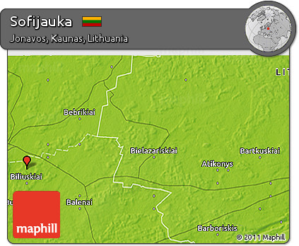 Physical 3D Map of Sofijauka