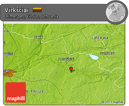 Physical 3D Map of Virkščiai
