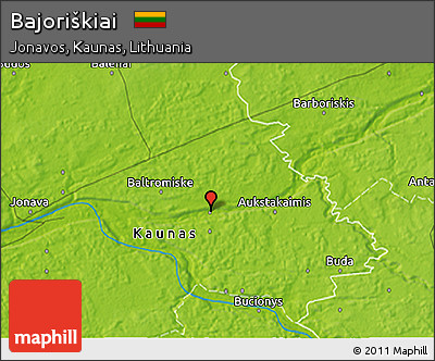 Physical 3D Map of Bajoriškiai