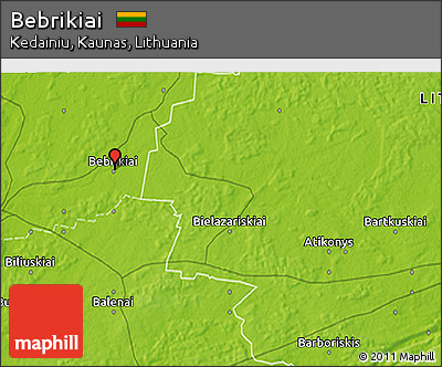 Physical 3D Map of Bebrikiai