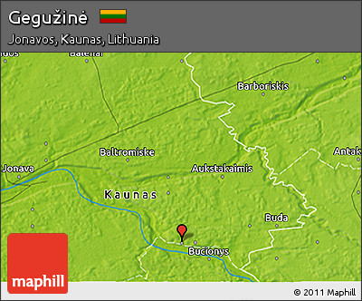Physical 3D Map of Gegužinė
