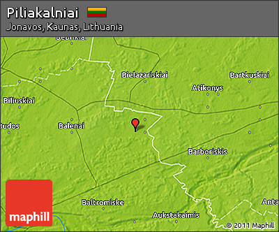 Physical 3D Map of Piliakalniai