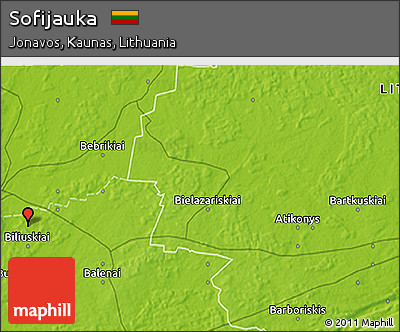 Physical 3D Map of Sofijauka