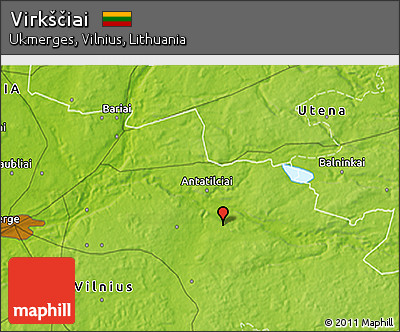 Physical 3D Map of Virkščiai