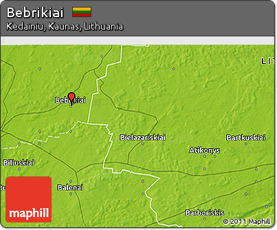 Physical 3D Map of Bebrikiai