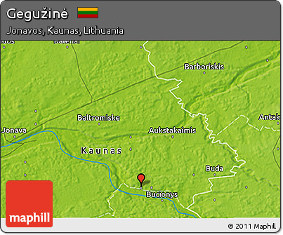 Physical 3D Map of Gegužinė