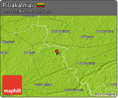 Physical 3D Map of Piliakalniai
