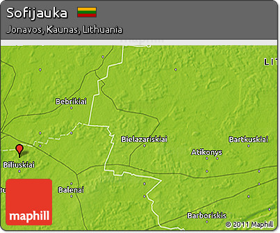 Physical 3D Map of Sofijauka