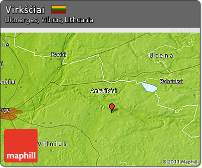 Physical 3D Map of Virkščiai