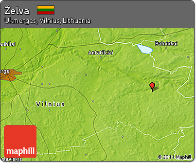 Physical 3D Map of Želva