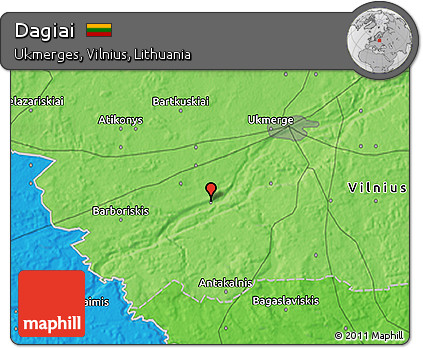 Political 3D Map of Dagiai