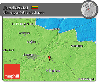 Political 3D Map of Juodkiškiai