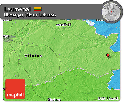 Political 3D Map of Laumėnai