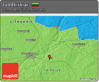 Political 3D Map of Juodkiškiai