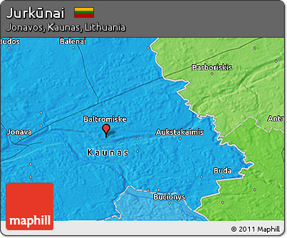 Political 3D Map of Jurkūnai