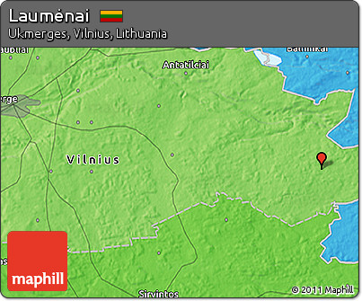 Political 3D Map of Laumėnai