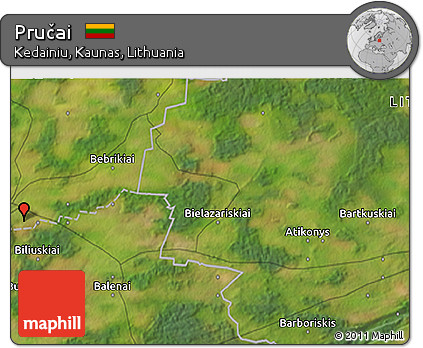 Satellite 3D Map of Pručai