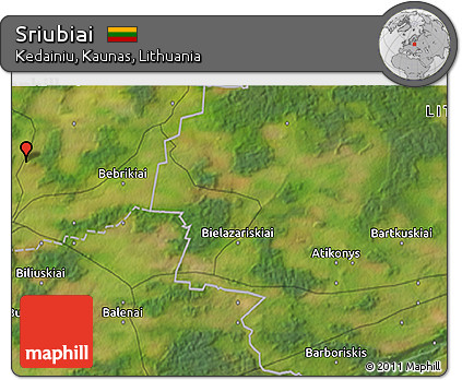 Satellite 3D Map of Sriubiai