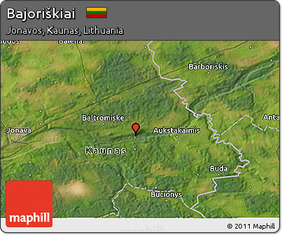 Satellite 3D Map of Bajoriškiai