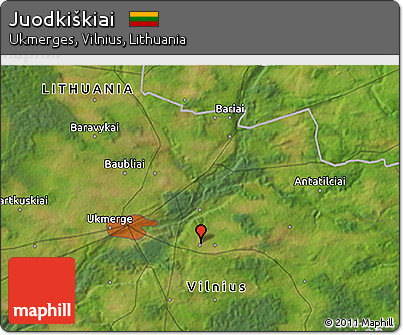 Satellite 3D Map of Juodkiškiai