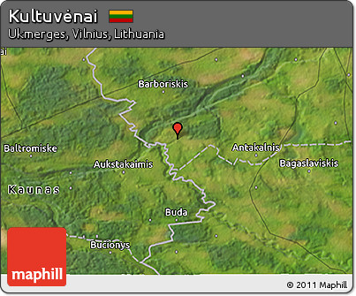 Satellite 3D Map of Kultuvėnai