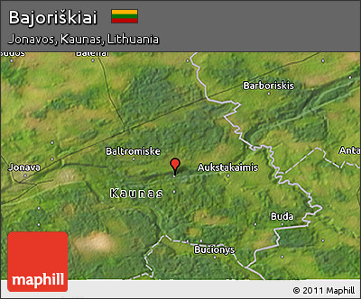 Satellite 3D Map of Bajoriškiai