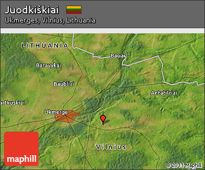 Satellite 3D Map of Juodkiškiai