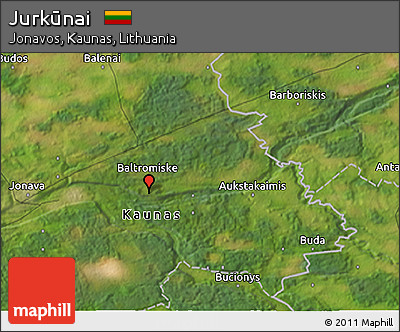 Satellite 3D Map of Jurkūnai