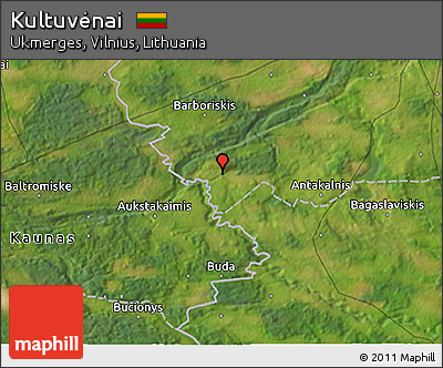 Satellite 3D Map of Kultuvėnai