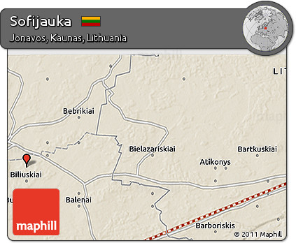 Shaded Relief 3D Map of Sofijauka