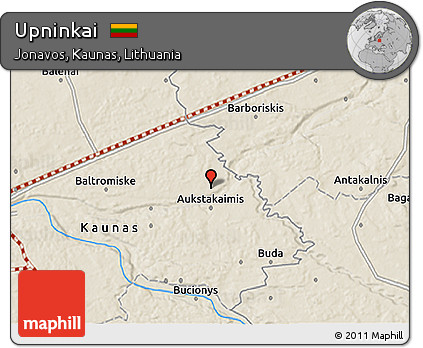 Shaded Relief 3D Map of Upninkai