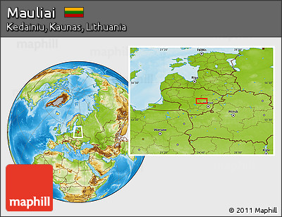 Physical Location Map of Mauliai