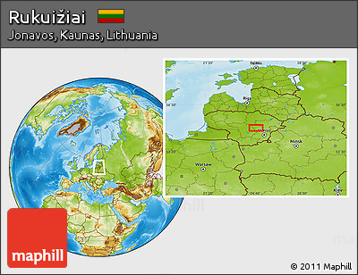 Physical Location Map of Rukuižiai