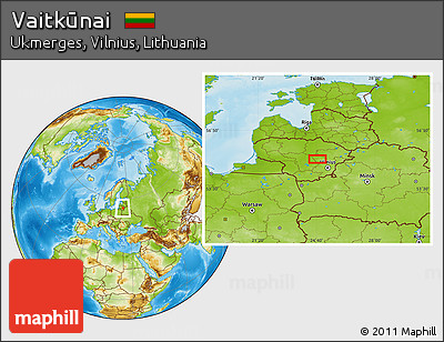 Physical Location Map of Vaitkūnai
