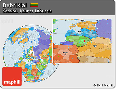 Political Location Map of Bebrikiai
