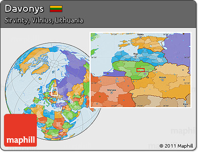 Political Location Map of Davonys