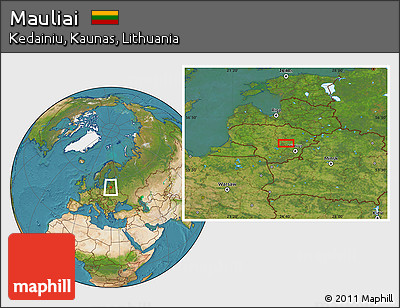 Satellite Location Map of Mauliai