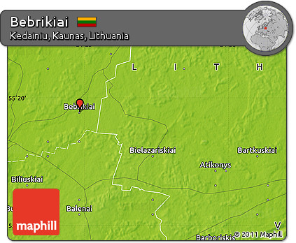 Physical Map of Bebrikiai