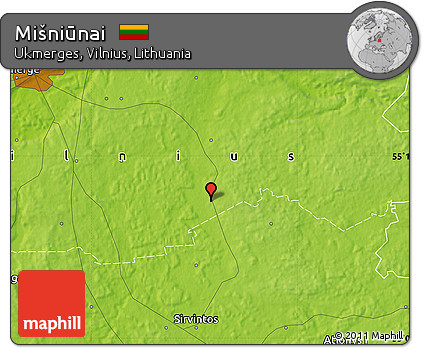 Physical Map of Mišniūnai