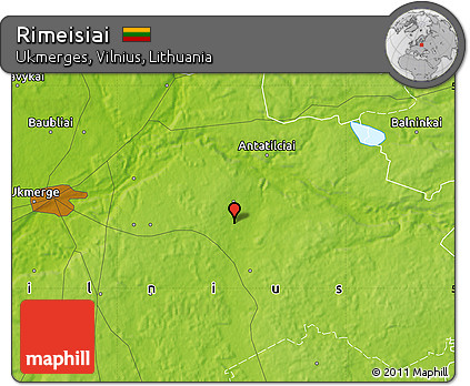 Physical Map of Rimeisiai