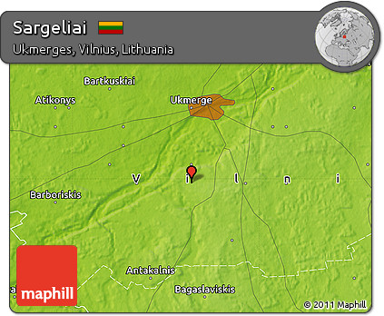 Physical Map of Sargeliai